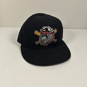 VINTAGE 90s •New Era • Erie Seawolves Fitted Hat Cap 7 1/4 USA Wool Minor League